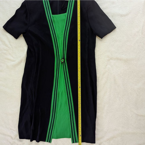 Petite Perceptions Vintage Blue & Green Dress - Picture 8 of 10